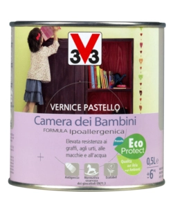 Vernice per legno - vernice pastello camera dei bambini - bianco panna - 0,5 litri